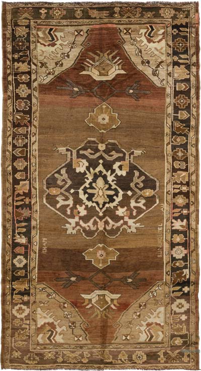 Vintage Turkish Hand-Knotted Rug - 6' 7" x 11' 10" (79" x 142")