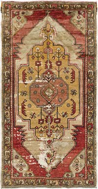 Vintage Turkish Hand-Knotted Rug - 4' 5" x 8' 2" (53" x 98")