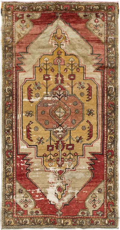Vintage Turkish Hand-Knotted Rug - 4' 5" x 8' 2" (53" x 98")