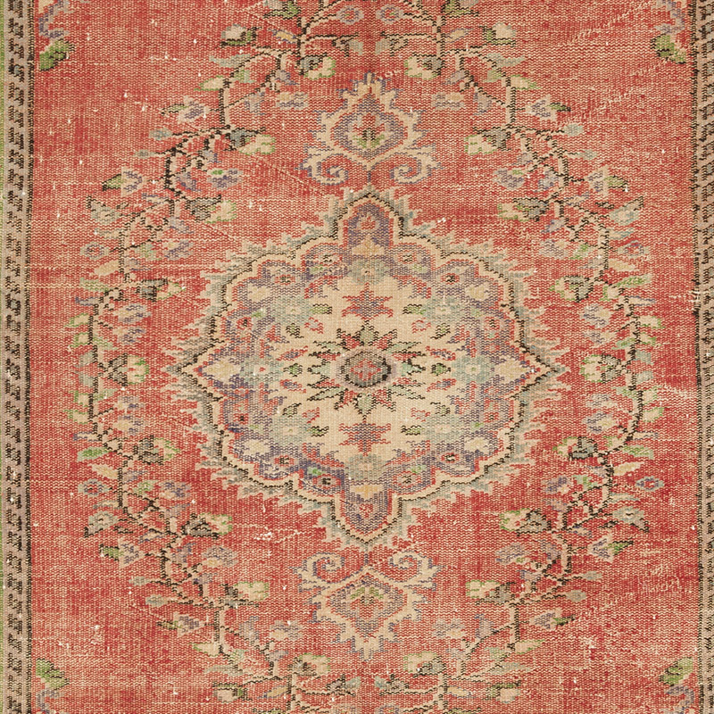 Vintage Turkish Hand-Knotted Rug - 5' 2" x 8' 8" (62" x 104") - K0092764