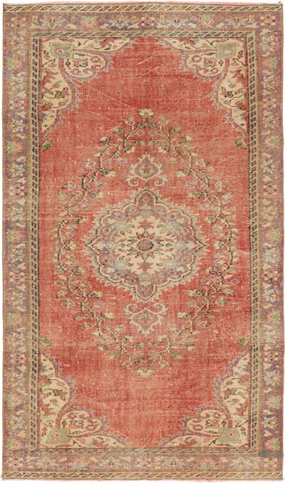 Vintage Turkish Hand-Knotted Rug - 5' 2" x 8' 8" (62" x 104")