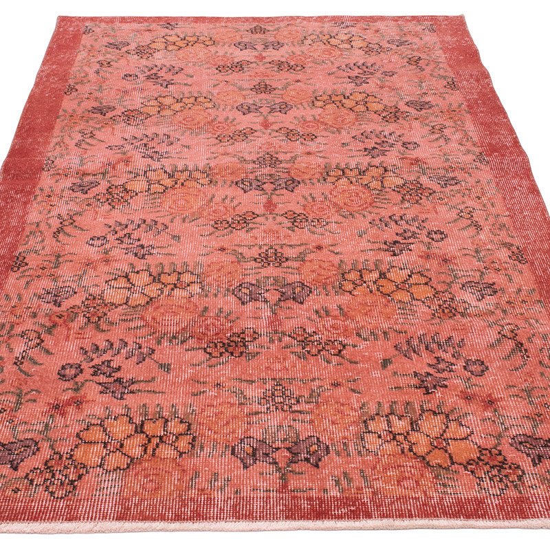 Over-dyed Vintage Hand-Knotted Turkish Rug - K0092765