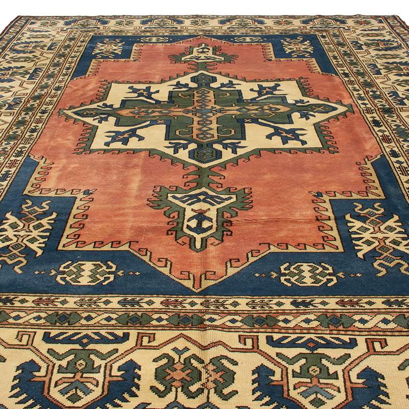 Alfombra Vintage Turca Anudada a Mano - 258 cm x 353 cm - K0092766