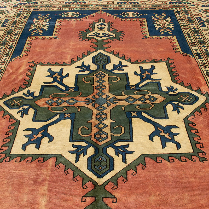 Alfombra Vintage Turca Anudada a Mano - 258 cm x 353 cm - K0092766