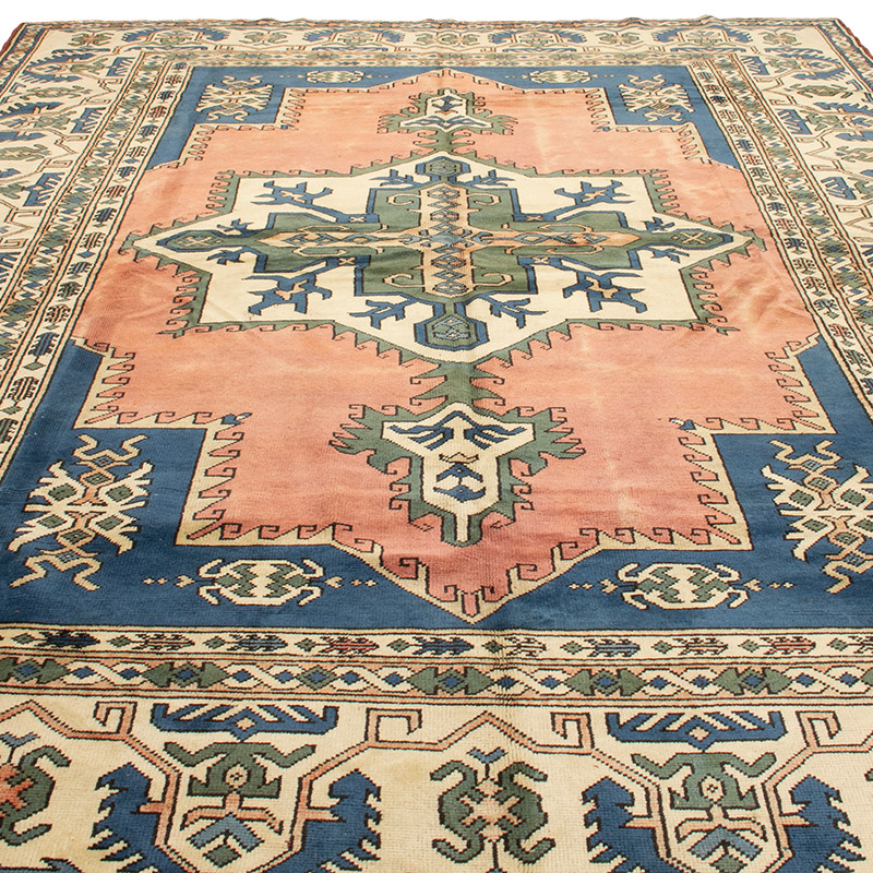 Alfombra Vintage Turca Anudada a Mano - 258 cm x 353 cm - K0092766