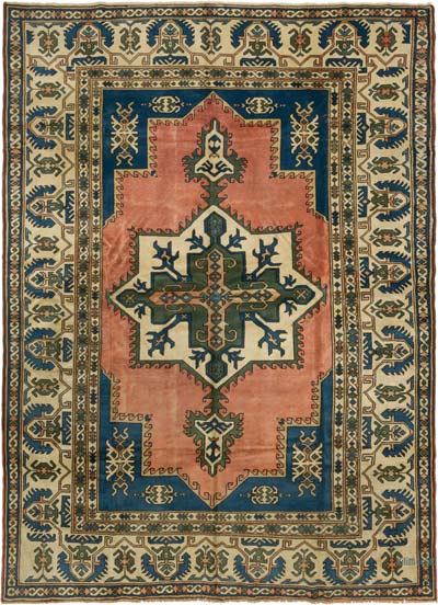 Alfombra Vintage Turca Anudada a Mano - 258 cm x 353 cm