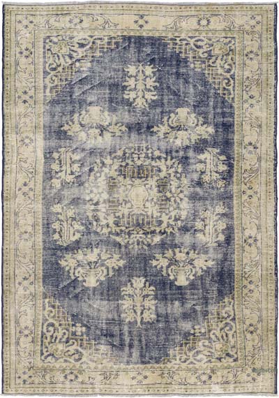 Vintage Turkish Hand-Knotted Rug - 7' 7" x 10' 5" (91" x 125")