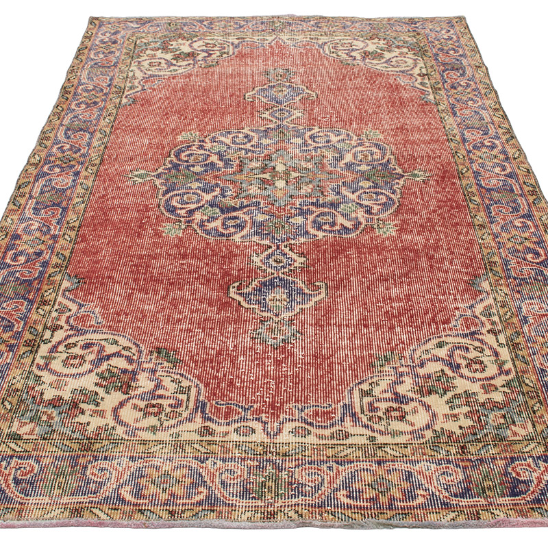 Vintage Turkish Hand-Knotted Rug - 3' 9" x 6' 11" (45" x 83") - K0092775