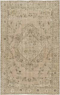 Vintage Turkish Hand-Knotted Rug - 5' 8" x 9' 1" (68" x 109")