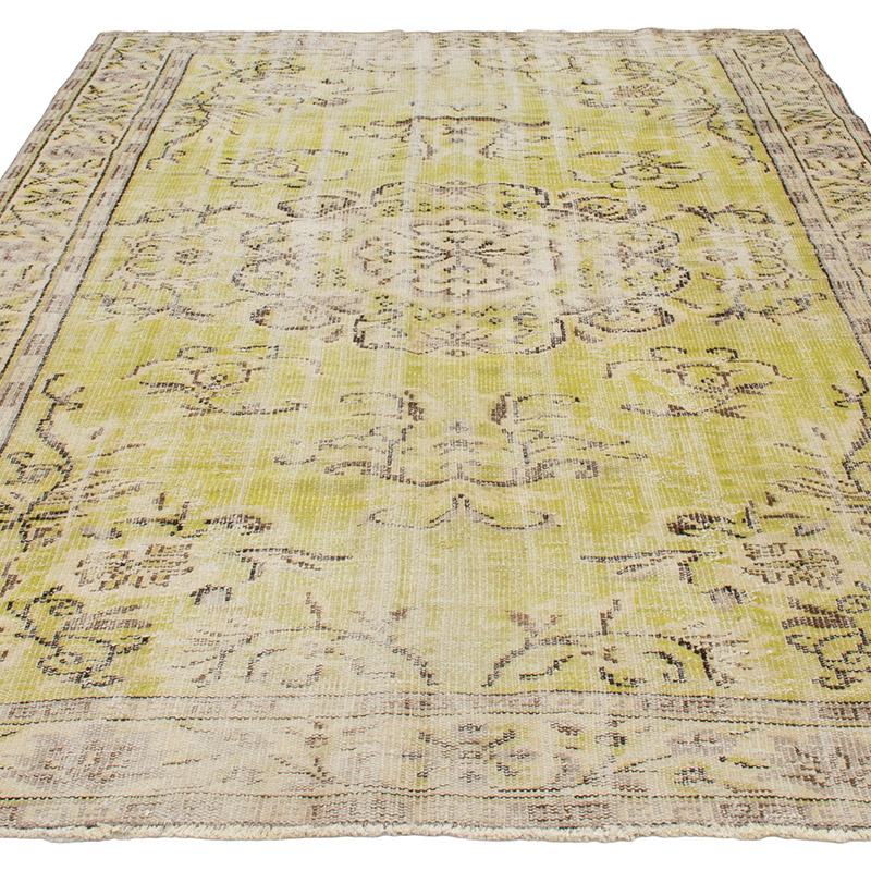 Alfombra Vintage Turca Anudada a Mano - 187 cm x 282 cm - K0092778
