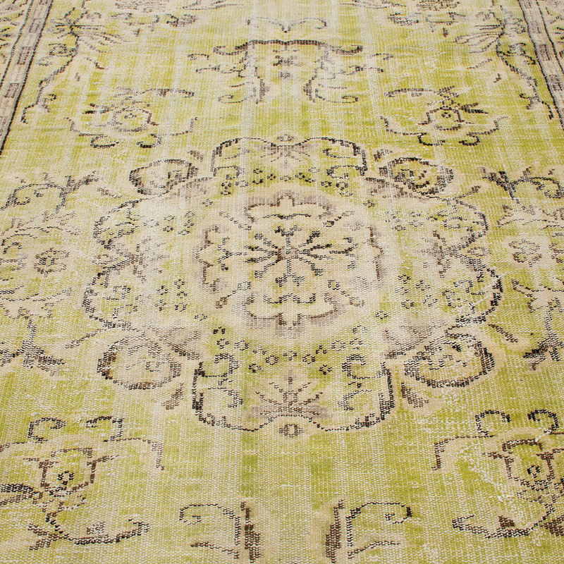 Alfombra Vintage Turca Anudada a Mano - 187 cm x 282 cm - K0092778
