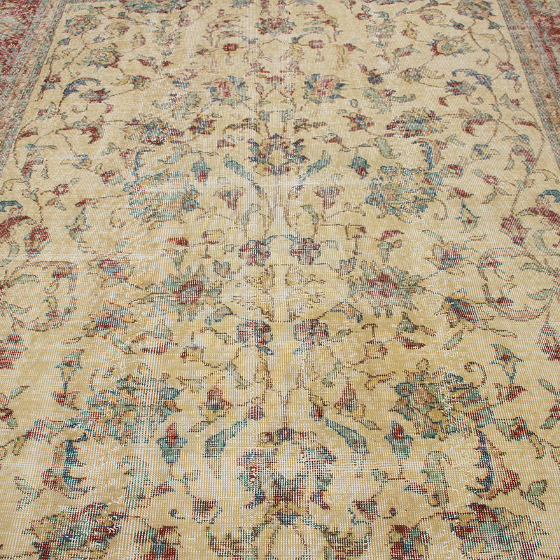 Alfombra Vintage Turca Anudada a Mano - 193 cm x 290 cm - K0092780