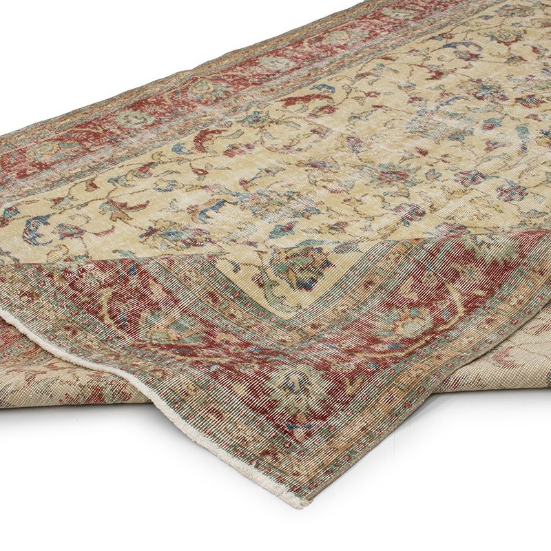 Alfombra Vintage Turca Anudada a Mano - 193 cm x 290 cm - K0092780