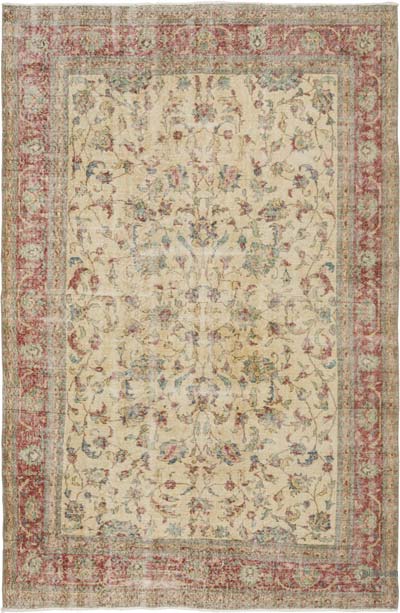 Alfombra Vintage Turca Anudada a Mano - 193 cm x 290 cm