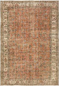 Alfombra Vintage Turca Anudada a Mano - 185 cm x 262 cm