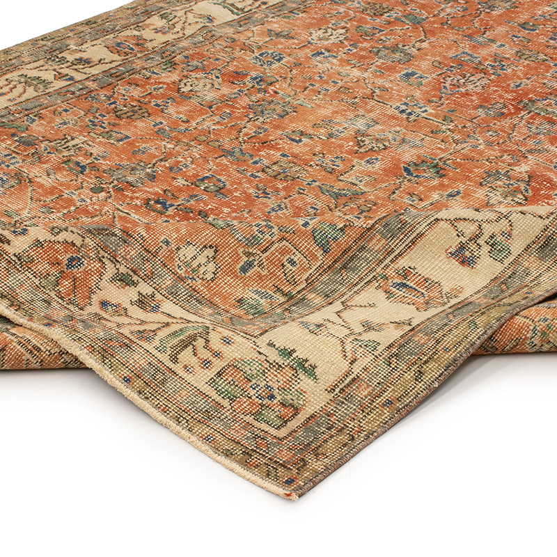 Alfombra Vintage Turca Anudada a Mano - 185 cm x 262 cm - K0092781