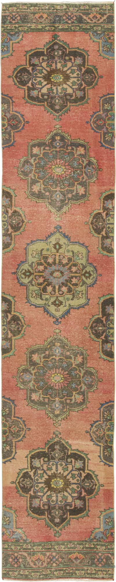 Vintage Turkish Hand-Knotted Runner - 2' 8" x 14' 1" (32" x 169")