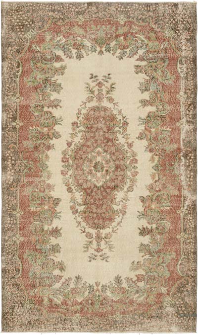 Vintage Turkish Hand-Knotted Rug - 5' 11" x 9' 10" (71" x 118")
