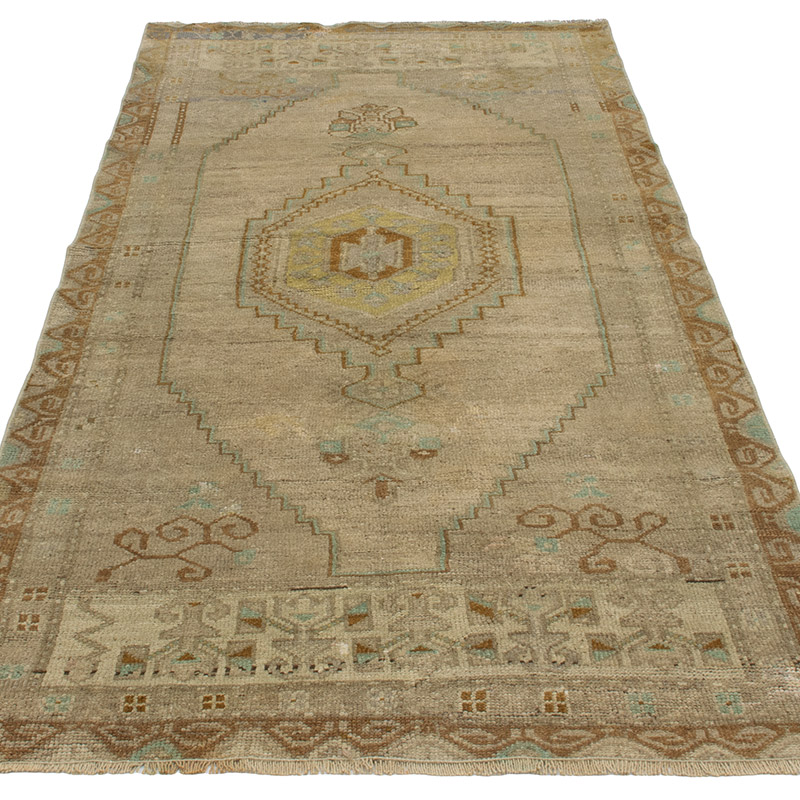 Vintage Turkish Hand-Knotted Rug - 3' 5" x 7' 1" (41" x 85") - K0092786