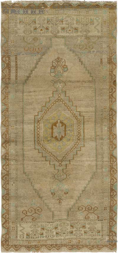 Vintage Turkish Hand-Knotted Rug - 3' 5" x 7' 1" (41" x 85")