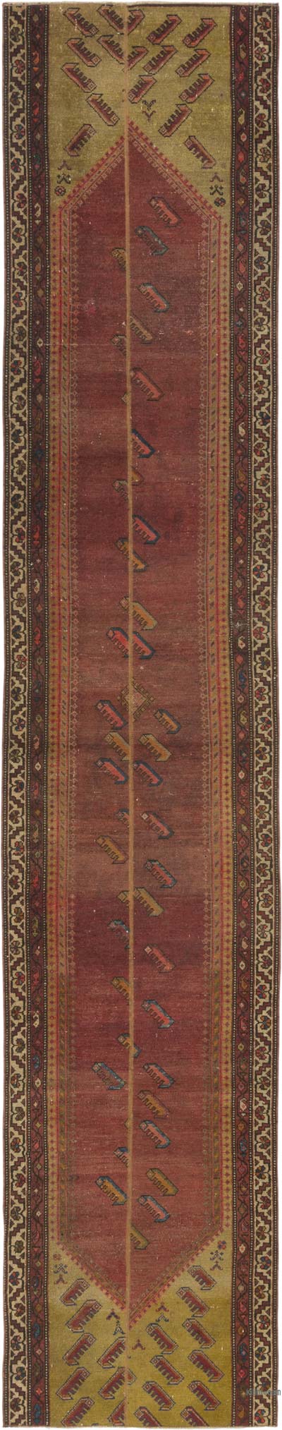 Vintage Turkish Hand-Knotted Runner - 2'  x 10' 6" (24" x 126")