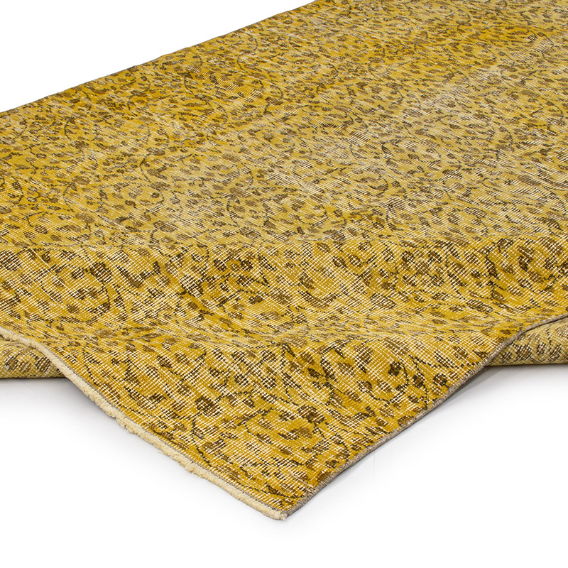 Over-dyed Vintage Hand-Knotted Turkish Rug - K0092790