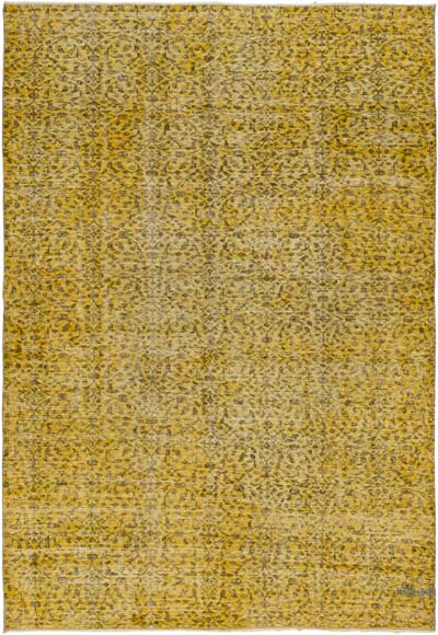 Over-dyed Vintage Hand-Knotted Turkish Rug