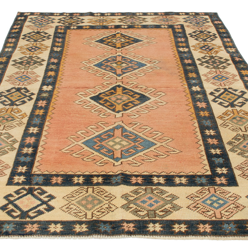 Vintage Turkish Hand-Knotted Rug - 4' 6" x 6' 11" (54" x 83") - K0092791