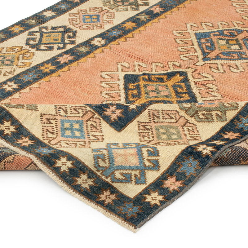 Vintage Turkish Hand-Knotted Rug - 4' 6" x 6' 11" (54" x 83") - K0092791