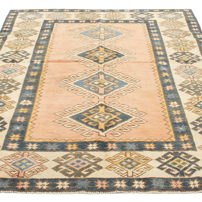 Vintage Turkish Hand-Knotted Rug - 4' 6" x 6' 11" (54" x 83") - K0092791