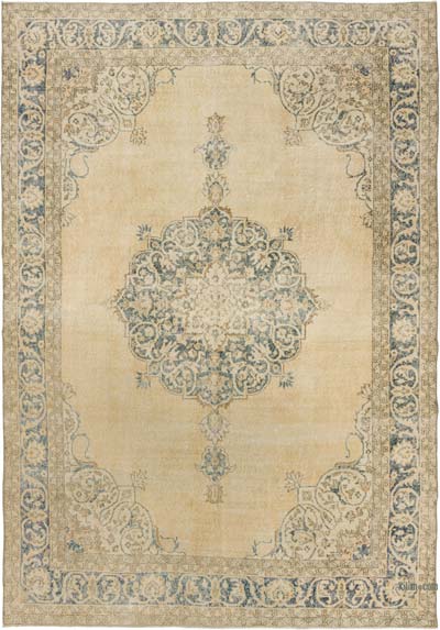 Vintage Turkish Hand-Knotted Rug - 7' 5" x 10' 4" (89" x 124")