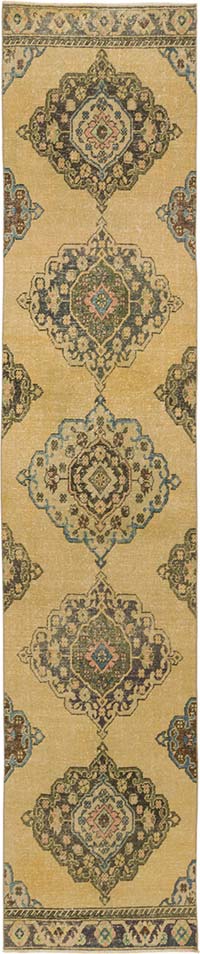 Vintage Turkish Hand-Knotted Runner - 2' 7" x 12' 6" (31" x 150")