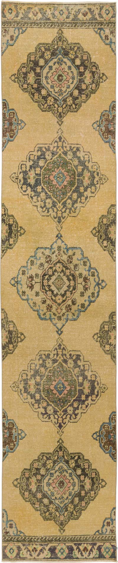 Vintage Turkish Hand-Knotted Runner - 2' 7" x 12' 6" (31" x 150")