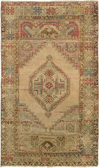 Alfombra Vintage Turca Anudada a Mano - 106 cm x 176 cm