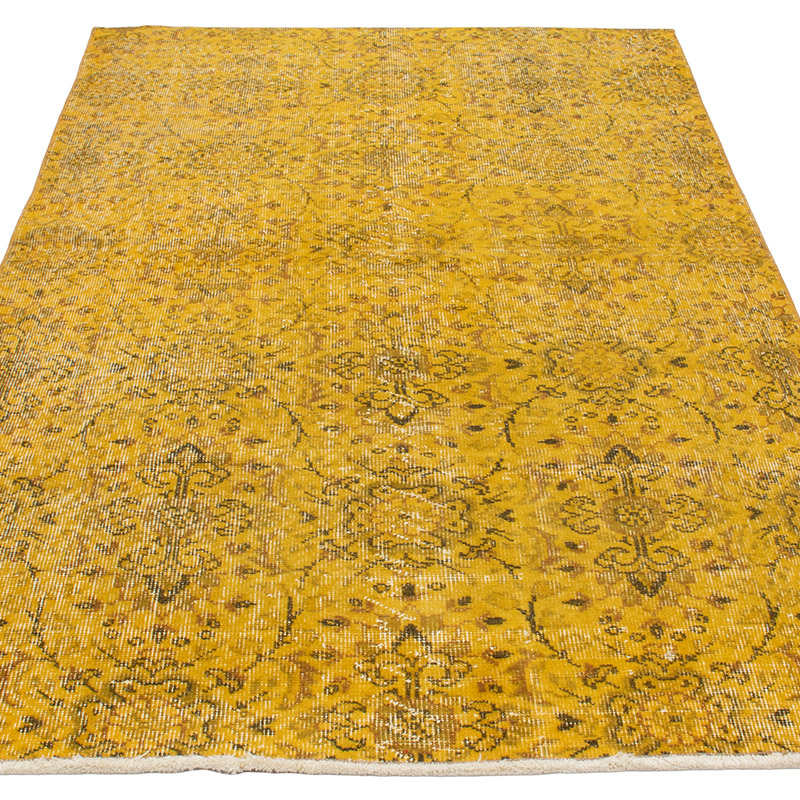 Over-dyed Vintage Hand-Knotted Turkish Rug - K0092802