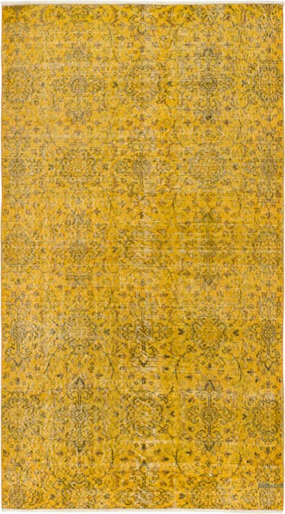 Over-dyed Vintage Hand-Knotted Turkish Rug