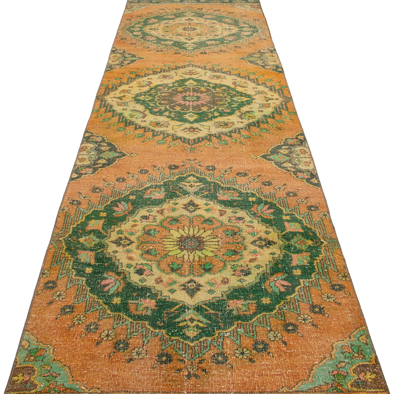 Vintage Turkish Hand-Knotted Runner - 2' 11" x 12' 2" (35" x 146") - K0092805