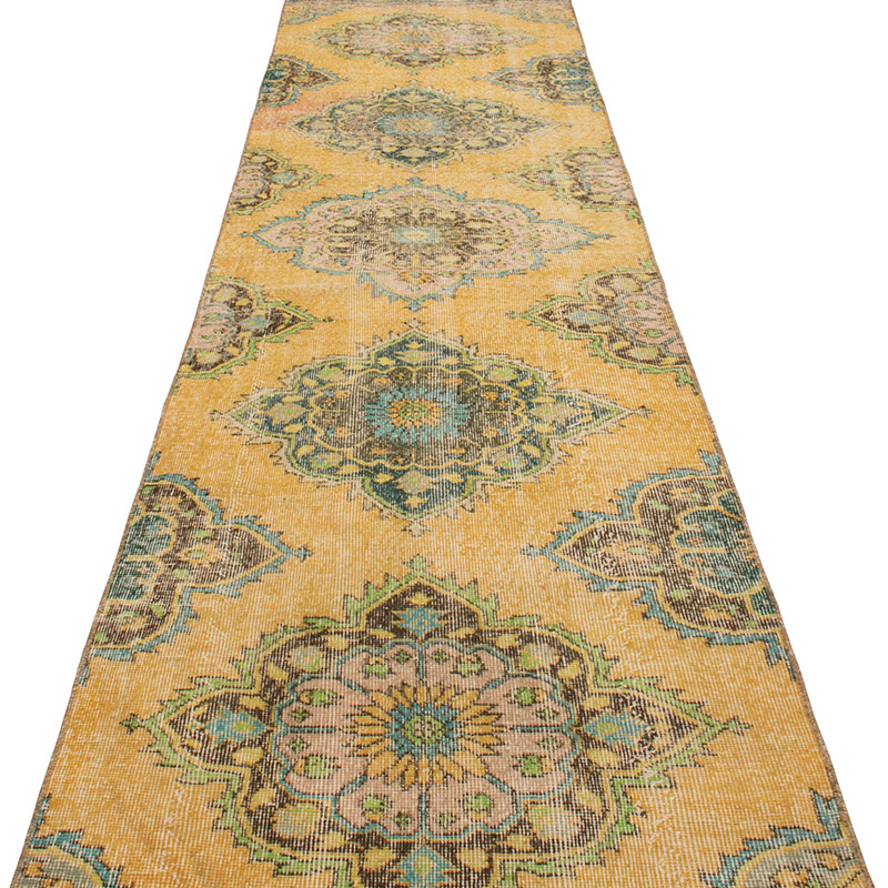 Vintage Turkish Hand-Knotted Runner - 87 cm x 387 cm - K0092806