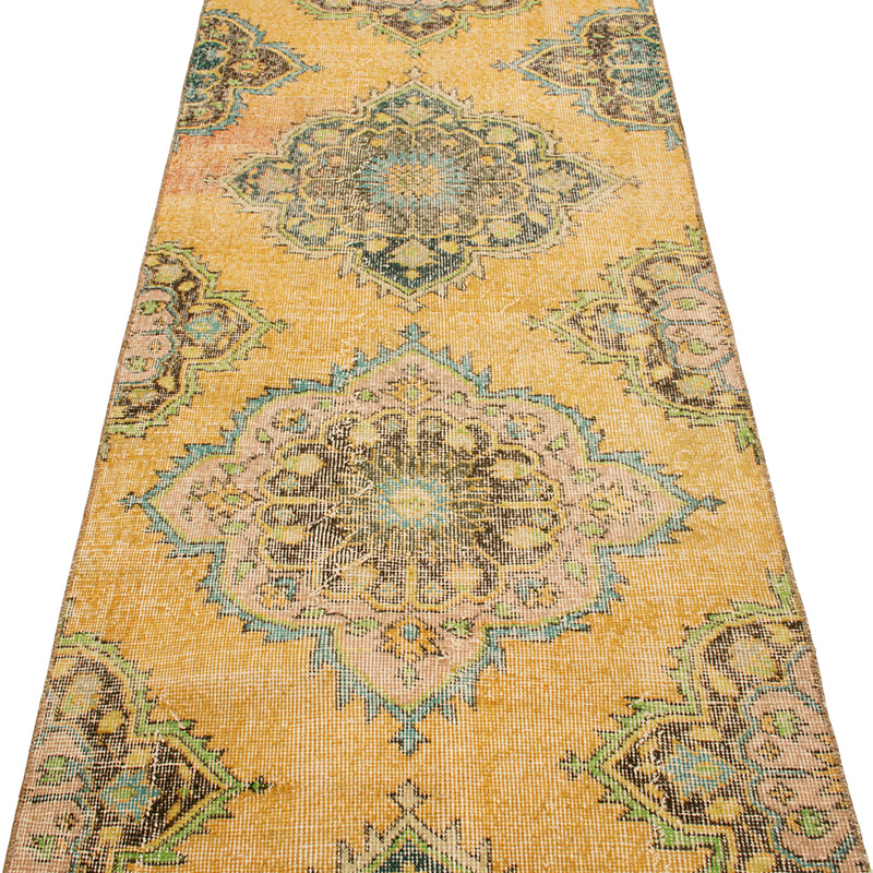 Vintage Turkish Hand-Knotted Runner - 87 cm x 387 cm - K0092806