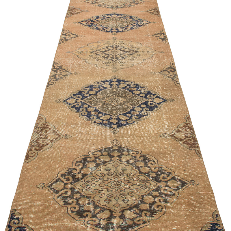 Vintage Turkish Hand-Knotted Runner - 2' 8" x 12' 3" (32" x 147") - K0092807