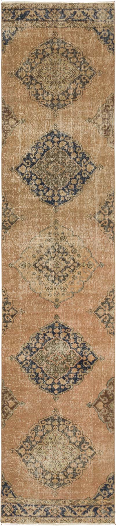 Vintage Turkish Hand-Knotted Runner - 2' 8" x 12' 3" (32" x 147")