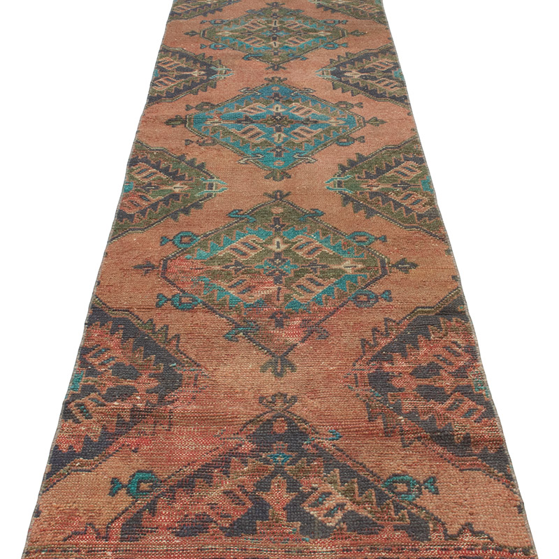 Vintage Turkish Hand-Knotted Runner - 2' 6" x 10' 3" (30" x 123") - K0092808