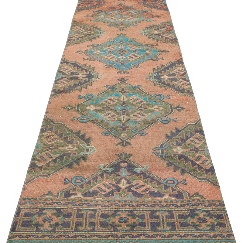 Vintage Turkish Hand-Knotted Runner - 2' 6" x 10' 3" (30" x 123") - K0092808
