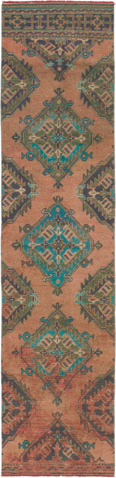 Vintage Turkish Hand-Knotted Runner - 2' 6" x 10' 3" (30" x 123")
