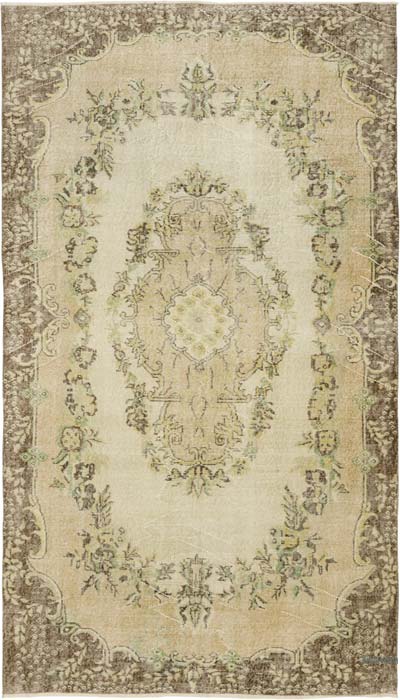 Vintage Turkish Hand-Knotted Rug - 5' 5" x 9' 3" (65" x 111")