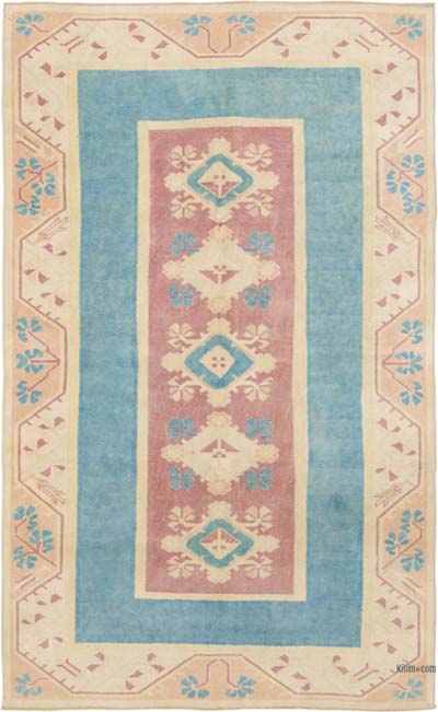Vintage Turkish Hand-Knotted Rug - 5'  x 8' 2" (60" x 98")