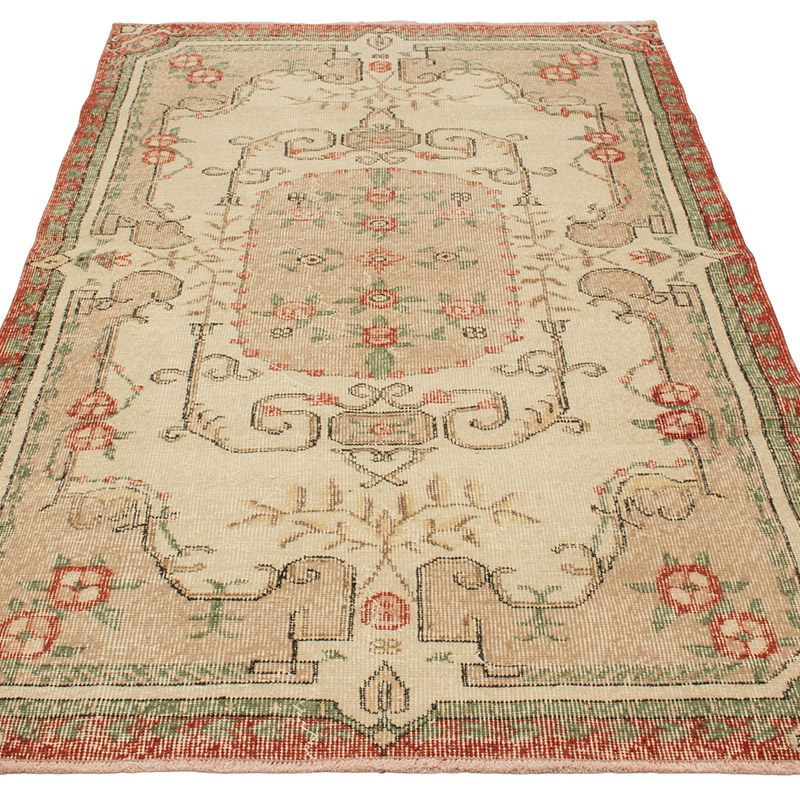 Vintage Turkish Hand-Knotted Rug - 3' 8" x 7'  (44" x 84") - K0092813