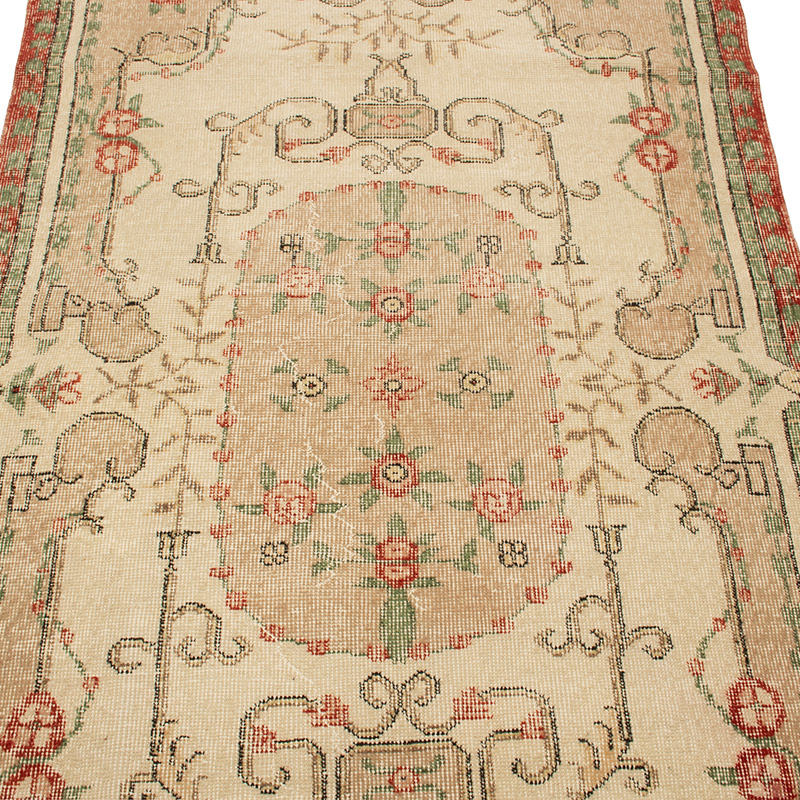 Vintage Turkish Hand-Knotted Rug - 3' 8" x 7'  (44" x 84") - K0092813
