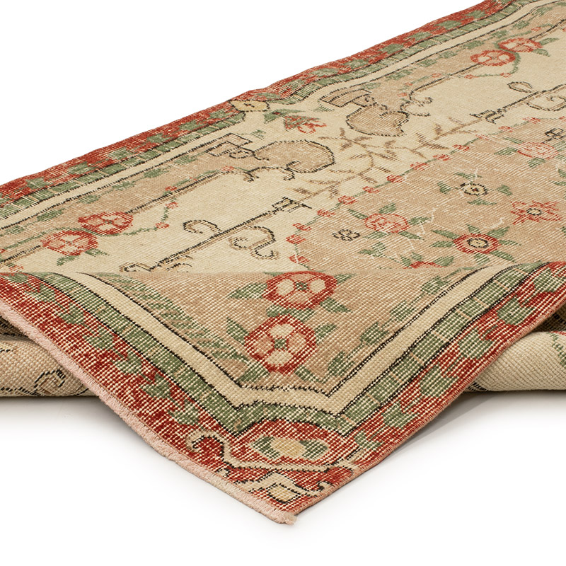 Vintage Turkish Hand-Knotted Rug - 3' 8" x 7'  (44" x 84") - K0092813