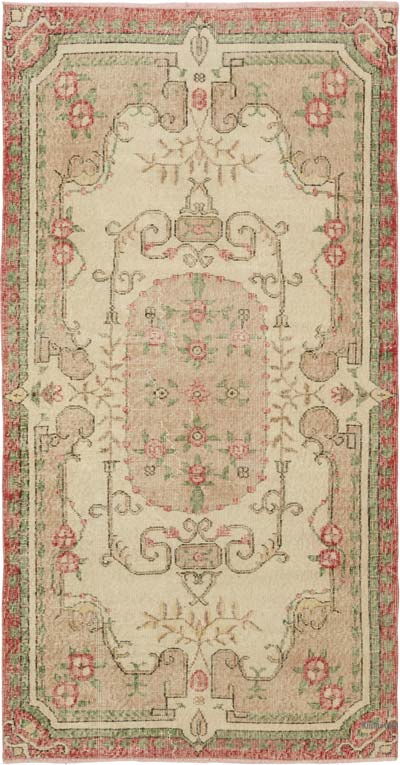 Vintage Turkish Hand-Knotted Rug - 3' 8" x 7'  (44" x 84")